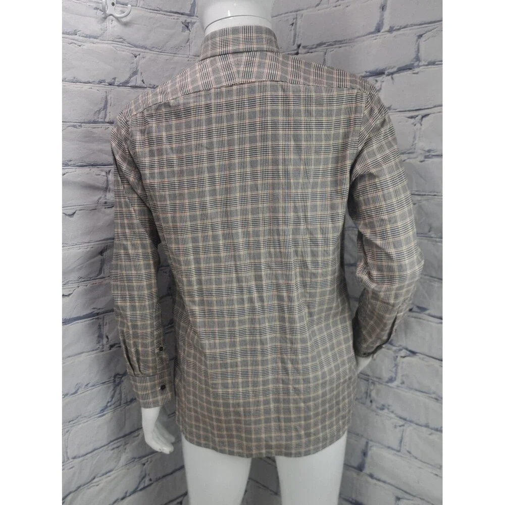 NEW Banana Republic Button Down Shirt Check Houndstooth Tailored Slim Fit Medium